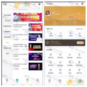 知识付费小程序源代码/付费视频源代码及网课网赚项目源代码插图