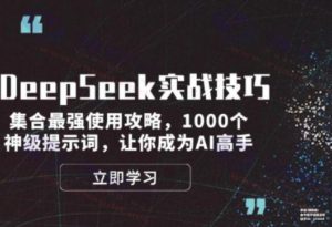 DeepSeek高阶实战指南：1000条智能提示词全收录，全面提升AI应用水平插图